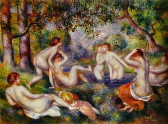 Baigneuses dans la forêt